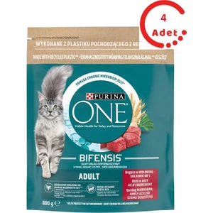 One Sığır Etli Yetişkin Kedi Maması 800 gr x 4 Adet