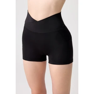 Los Ojos Siyah Biker Şort Kısa Spor Tayt Envelope Biker