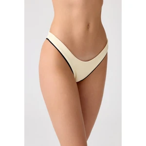 Los Ojos x Melodi Krem-Siyah Brezilya Modeli Bikini Altı Retro Bottom