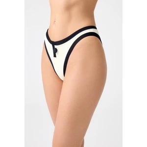 Los Ojos x Melodi Krem-Siyah Brezilya Modeli Bikini Altı Vintage Bottom