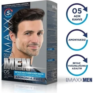 Maxx Deluxe Erkek Saç Boyası 05 Açık Kahve X2