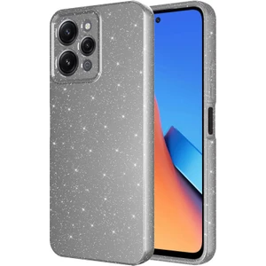 Techno Guru Redmi 12 Kılıf Kamera Korumalı Simli Lüks Koton Kapak