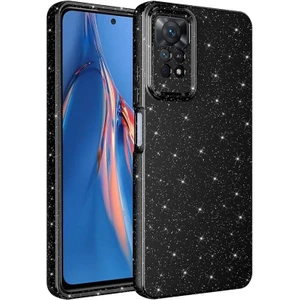 Techno Guru Redmi Note 12 Pro 4g Kılıf Kamera Korumalı Simli Lüks Koton Kapak