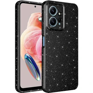Techno Guru Redmi Note 12 4g Kılıf Kamera Korumalı Simli Lüks Koton Kapak