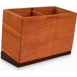 Meru Eğimli Kalemlik - Kiraz ve Ceviz Ağacından - İki Bölümlü