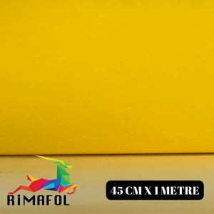 Sarı  Cricut ve Silhoutte Uygun Floklu Kadife Kendinden Yapışkanlı Folyo 45CMX1METRE