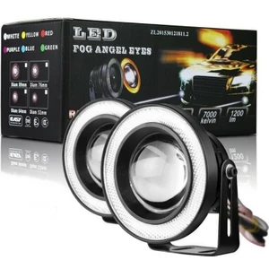 NKT GROUP 89 mm Beyaz Mercekli Angel LED Halkalı Sis Farı