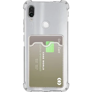 Xiaomi Redmi Note 7 Kamera Korumalı Kartlıklı Setra Şeffaf Silikon Kılıf Ekran Koruyucu