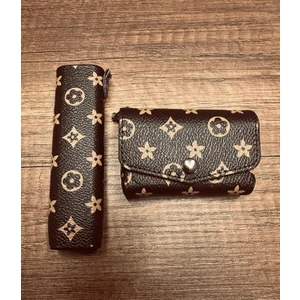 Iqos Iluma One Tam Set Çantalı Kılıf Lv Desenli