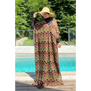 Remsa Mayo Remsa Tesettür Mayo Üzerine Triko Örme Tek Kaftan Pareo 430-T13 Renkli