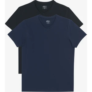 Altınyıldız Classics 2'li Slim Fit Dar Kesim V Yaka %100 Pamuk Tişört