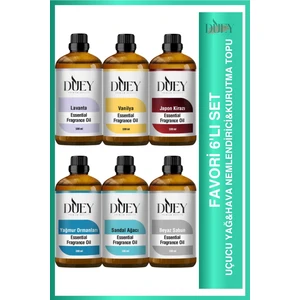 6'lı Uçucu Yağ Buhurdanlık Yağı Difüzör Esansı Oda Kokusu Esansıhava Nemlendirici Esans,kurutma Topu