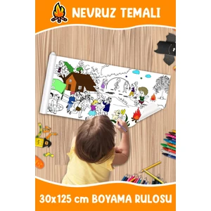 Nevruz Bayramı Temalı Boyama Rulosu 30X125 cm