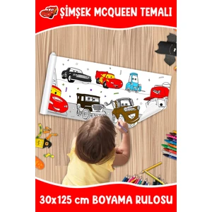 Şimşek Mcqueen Temalı Boyama Rulosu 30X125 cm