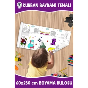 Kurban Bayramı Temalı Dev Boyama Rulosu 60X250 cm