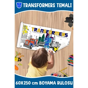 Transformers Temalı Dev Boyama Rulosu 60X250 cm