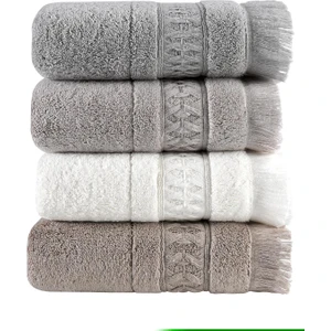 Pupilla Collection 50*90 Elmira Penye El Işi 4'lü Pvc Yüz Havlu Seti - Renkli