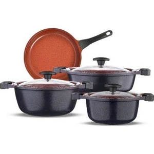 ThermoAD | Tencere  Seti | Graneu Serisi | 7 Parça | Red Diamond