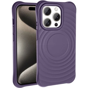 Case 4u Apple iPhone 15 Pro Max Magsafe Şarj Özellikli Airbagli Mat Görünümlü Hepi Kapak Derin Mor
