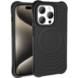 Case 4u Apple iPhone 15 Pro Magsafe Şarj Özellikli Airbagli Mat Görünümlü Hepi Kapak Siyah