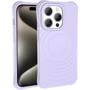 Case 4u Apple iPhone 15 Pro Max Magsafe Şarj Özellikli Airbagli Mat Görünümlü Hepi Kapak Lila