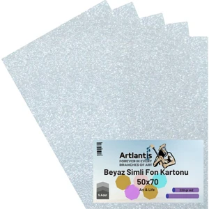 Simli Fon Kartonu 50X70 5 Adet Artlantis Simli Fon Kartonu 50*70 5 Adet