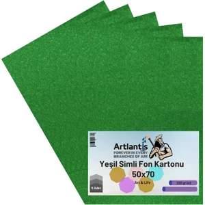 Simli Fon Kartonu 50X70 5 Adet Artlantis Simli Fon Kartonu 50*70 5 Adet