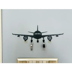 Velux Home Metal Uçak Figürü Duvar Anahtar Askısı Anahtarlık Ev Dekorasyon Anahtar Askılığı 37*13*2,5 cm