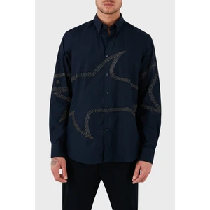 Paul & Shark Desenli Düğmeli Yaka % 100 Pamuk Regular Fit Gömlek Erkek Gömlek 13313174JB 050