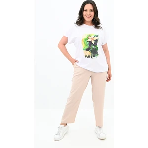 Kadın Büyük Beden Çiçek Baskı Detaylı Eşofman Takımı 8119-25