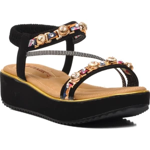 9651 Siyah Kadın Sandalet