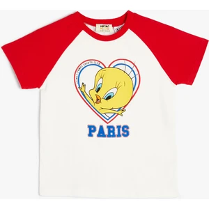 Tweety Tişört Lisanslı Baskılı Kısa Kollu Pamuklu