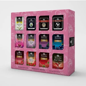 Beta Tea Hediyelik Çay Çeşitleri 60'lı Karışık Kutu, Serenity Series (12X5 Adet) (Siyah Çay, Beyaz Çay ve Bitki Çayları)