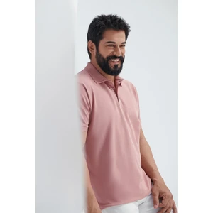 ALTINYILDIZ CLASSICS Erkek Gül Kurusu %100 Pamuk Kıvrılmaz Polo Yaka Slim Fit Dar Kesim Tişört