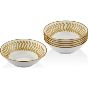 Seta Bone Chına Kase 6 Lı Set Helezon Altın