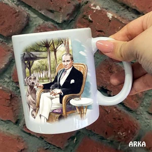 Hediyeci Abla Size Özel Gazi Mustafa Kemal Atatürk Seramik Baskılı Kupa Bardaklar