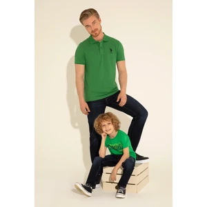 U.S. Polo Assn. Erkek Yeşil Basic Tişört 50284633-VR054
