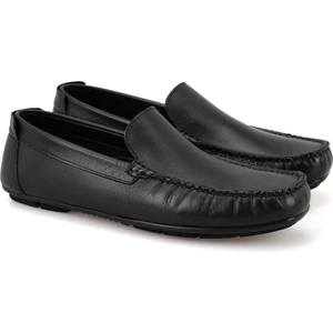 Isaac Siyah Erkek Deri Loafer