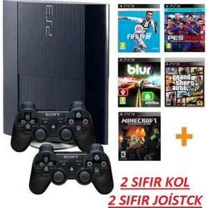 Ps3 Süper Slim Kasa 500 GB 200 Oyunlu 2 Kollu Gta 5-Pes 21GARANTİLİ Yenilenmiş Dreamlandgameshop
