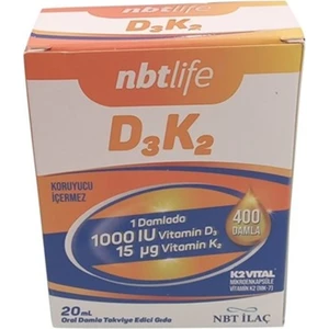 Nbtlife D3K2 Vitamin 20 ml Oral Damla