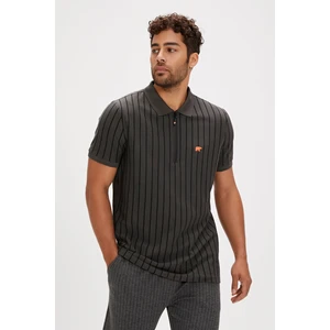 Bad Bear Theo Poloneck Asfalt Polo Yaka Fermuarlı Erkek Tişört