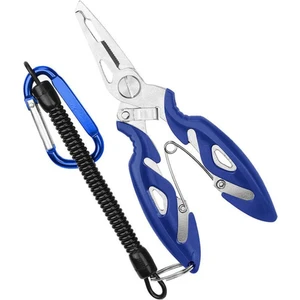 Bauer Balıkçı Pensesi ve Yaylı Karabinalı Askı Aparatı - Lacivert (Kitlenebilir Model)
