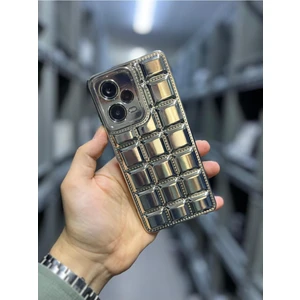 Vip Case Xiaomi Redmi Note 12 Pro 5g Uyumlu Dikiş Detaylı Puf Kabartmalı Parlak Vivid Kılıf Gümüş