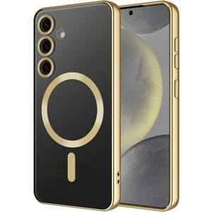 noktaks - Samsung Galaxy S24 - Kılıf Kamera Korumalı Magsafe Wireless Şarj Özellikli Demre Kapak - Gold - T30201