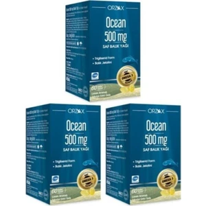 Saf Omega 3 Balık Yağı 500 Mg 60 Kapsül X3 Adet