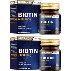 Biotin 5000 Mcg Takviye Edici Gıda 30 Tablet 2 Kutu