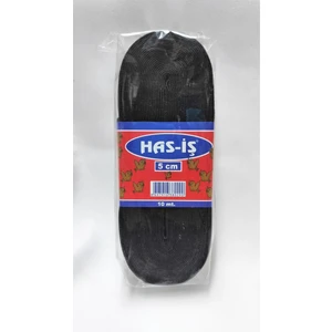 Atmaca Tuhafiye Has-Iş Siyah 5 cm Yassı Lastik 10 Metre Bel Paça Don Lastiği