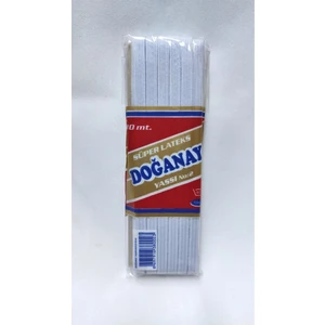 Atmaca Tuhafiye Has-Iş Beyaz Yumuşak 0,8cm Lastik 10 Metre Bel Paça Don Lastiği