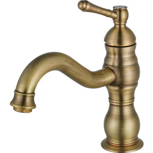 İsaoğlu Yapı Mat Gold Klasik Lavabo Bataryası Vintage Fırçalanmış Gold Armatür