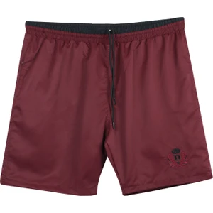 Maruf Shop Erkek Büyük Beden 115 KILO-194 Kilo Arası Için Uygun Deniz Şortu Dekons Bordo